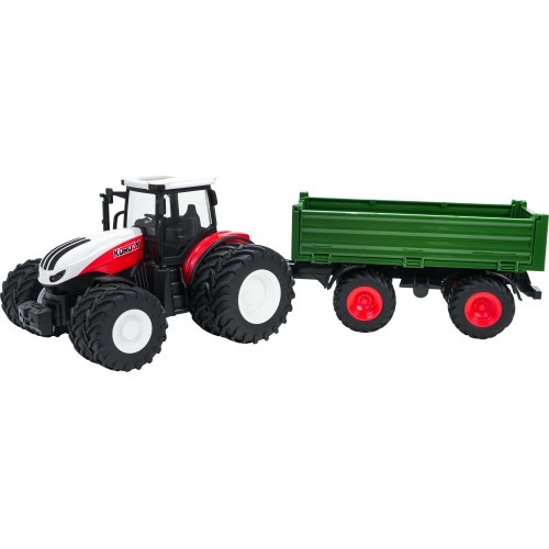 Red R/C Tractor With Green Semi-trailer