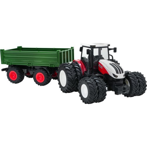 Red R/C Tractor With Green Semi-trailer