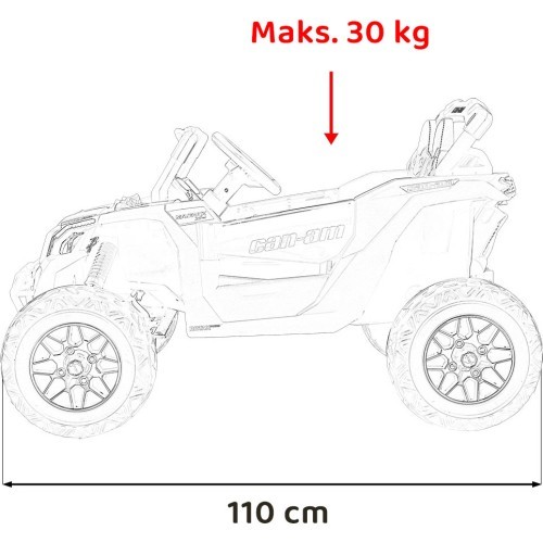 Электромобиль квадроцикл Can-Am Maverick, оранжевый