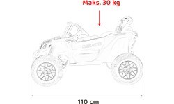 Электромобиль квадроцикл Can-Am Maverick, оранжевый