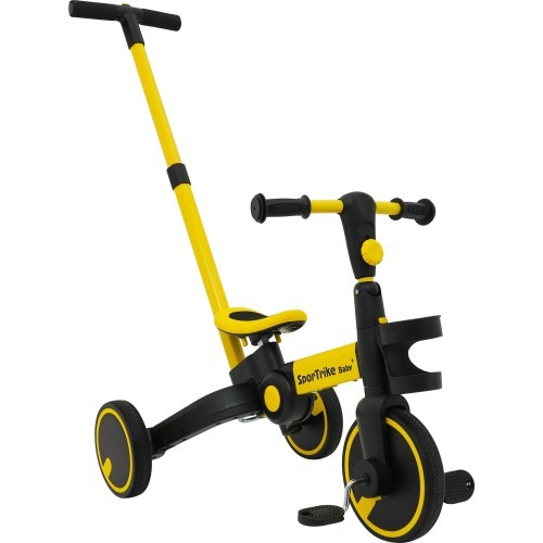 Trīsritenis Happy Bike 3in1 Sportrike, dzeltens