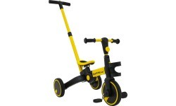 Trīsritenis Happy Bike 3in1 Sportrike, dzeltens
