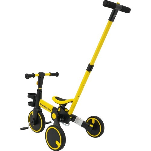 Trīsritenis Happy Bike 3in1 Sportrike, dzeltens