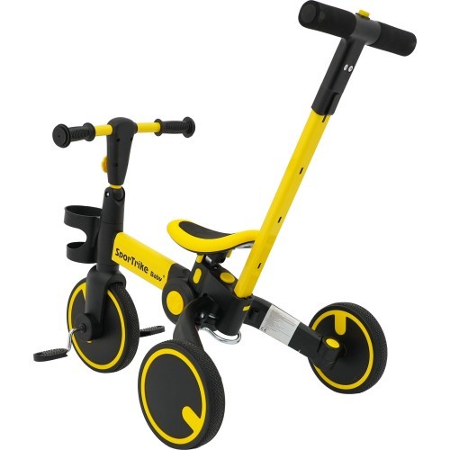 Трёхколёсный велосипед Happy Bike 3in1 Sportrike, жёлтый