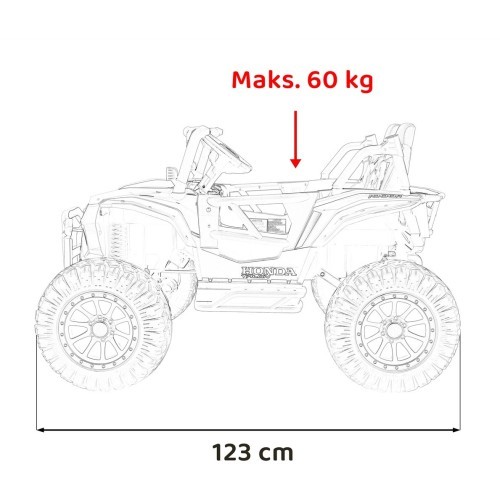 HONDA Talon 4x4 elektromobilis bērniem, melns