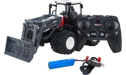 Радиоуправляемый трактор с бульдозером R/C 1:24, красный