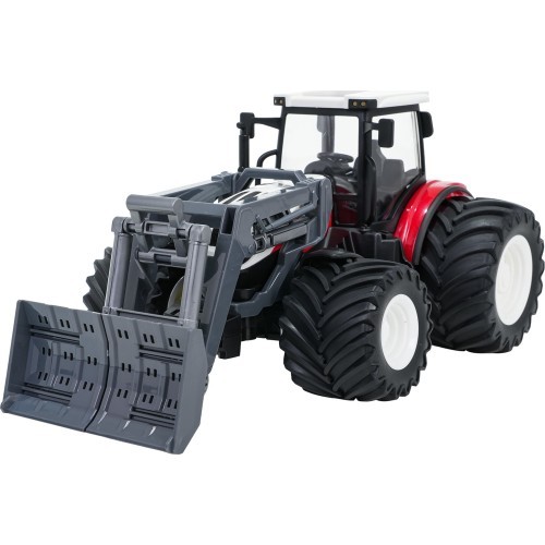 Tālvadības traktors ar buldozeru R/C 1:24, sarkans