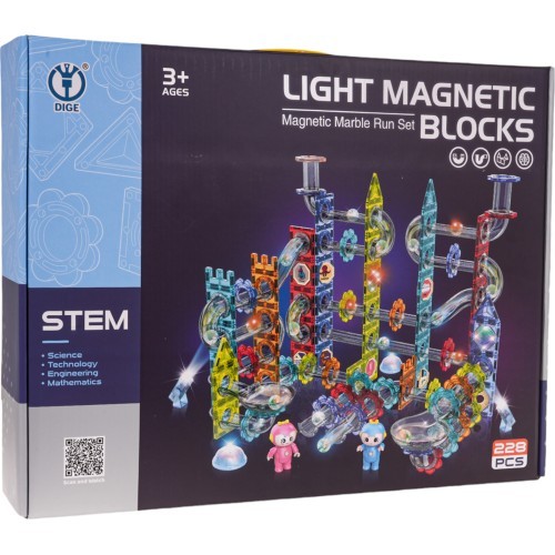Magnetic Building Blocks Luminous Ball Set 228 pcs.