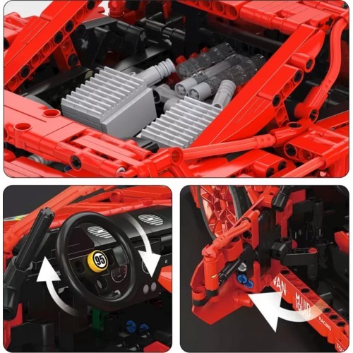 Sports Car Block Set 2688 pieces. Red