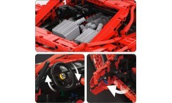 Конструктор спортивный автомобиль, 2688 деталей, красный