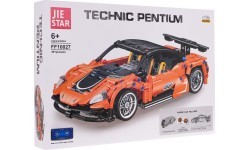 Sporta automašīnas konstruktors 491 detaļa, oranžs