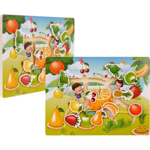 Wooden Puzzle Set Fruits Vegetables