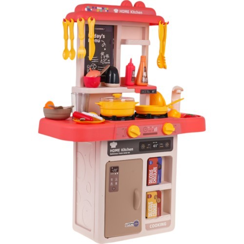 Kitchen Kitchenette with Light Function 43 pieces. Pink