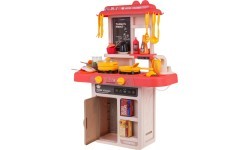Kitchen Kitchenette with Light Function 43 pieces. Pink