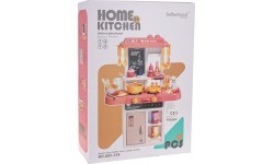 Kitchen Kitchenette with Light Function 43 pieces. Pink