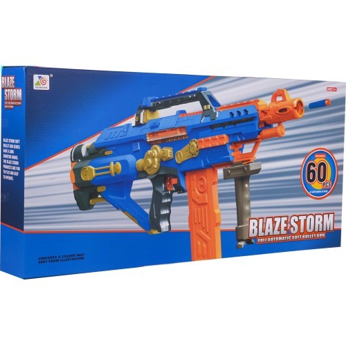 MEGA Blaze Storm rotaļu šautene ar lodēm, zila