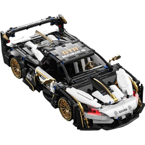 Konstruktors sporta automašīna, balts/melns, 1242 detaļas