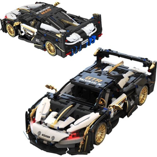 Konstruktors sporta automašīna, balts/melns, 1242 detaļas
