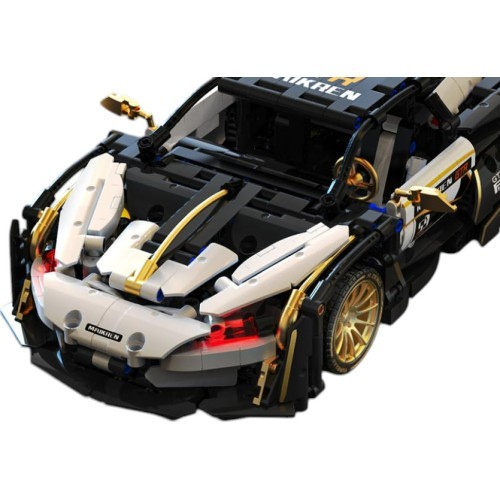 Konstruktors sporta automašīna, balts/melns, 1242 detaļas