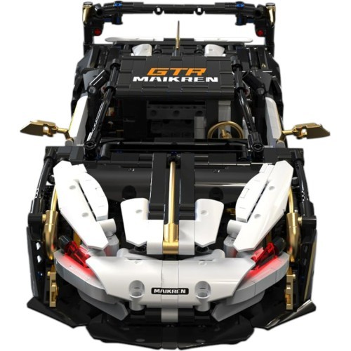 Konstruktors sporta automašīna, balts/melns, 1242 detaļas