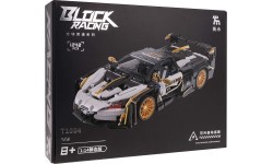 Konstruktors sporta automašīna, balts/melns, 1242 detaļas