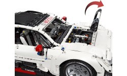 Sporta automašīnas konstruktors, balts, 2489 detaļas