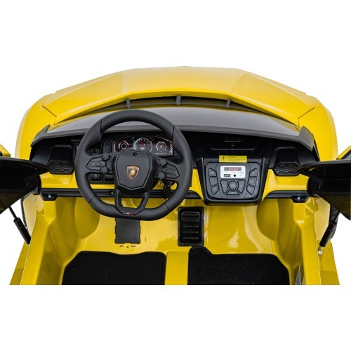 Elektromobilis Lamborghini Revuelto XL, dzeltens