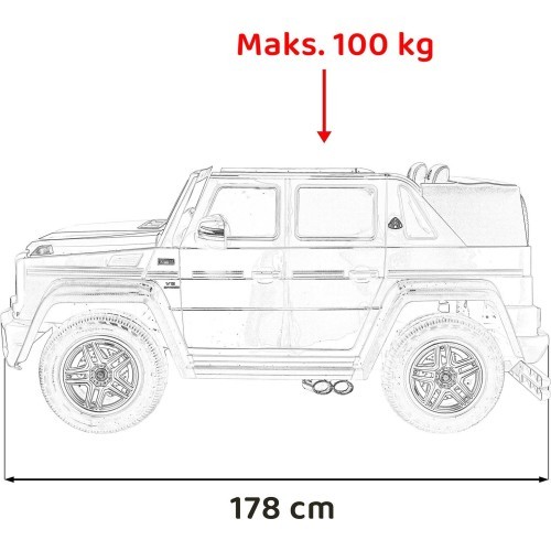 Электромобиль Mercedes Benz Maybach G650 Strong, белый