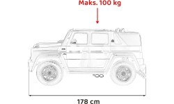Elektromobilis Mercedes Benz Maybach G650 Strong, balts
