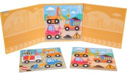 Magnetic Puzzle Construction Site + Book