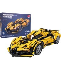 Konstruktors sporta automašīna, dzeltens, 422 detaļas
