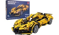 Konstruktors sporta automašīna, dzeltens, 422 detaļas