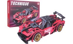 Конструктор Спортивный автомобиль, красный, 482 детали