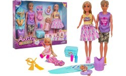 Doll Set, Family on Vacation + Accessories