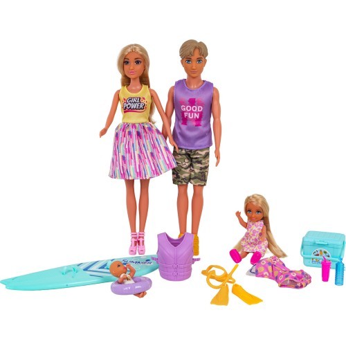 Doll Set, Family on Vacation + Accessories