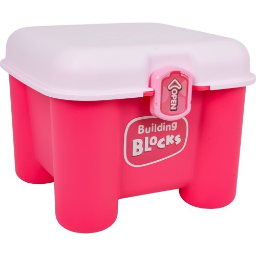 Set of Soft Electric Blocks + Chair Storage Pink