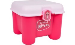 Set of Soft Electric Blocks + Chair Storage Pink