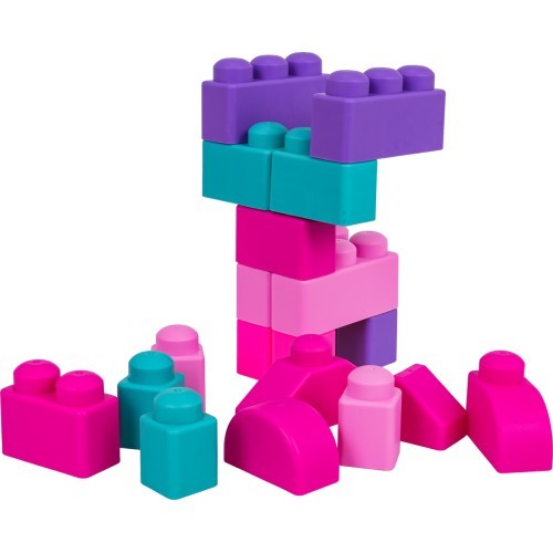 Set of Soft Electric Blocks + Chair Storage Pink