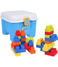 Soft Blocks Set + Storage Chair Blue
