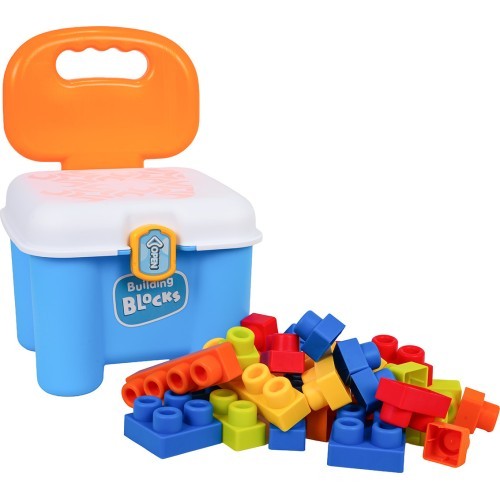 Soft Blocks Set + Storage Chair Blue