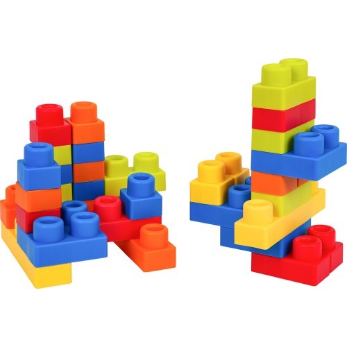 Soft Blocks Set + Storage Chair Blue