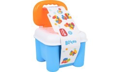 Soft Blocks Set + Storage Chair Blue