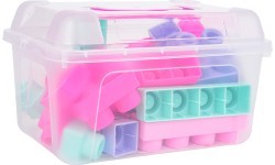 Soft Blocks Set 32 ​​pcs. Pink + Suitcase