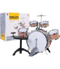 Colourful Drum Set + Chair