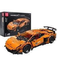 Sporta auto konstruktors, 1620 detaļas, oranžs