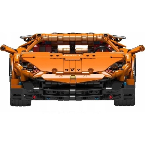 Sporta auto konstruktors, 1620 detaļas, oranžs