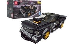 Konstruktors sporta automašīna melns 414 daļas