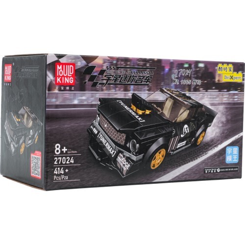 Konstruktors sporta automašīna melns 414 daļas