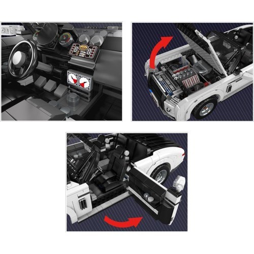 Vehicle Brick Set White Cabriolet 1603 pcs.