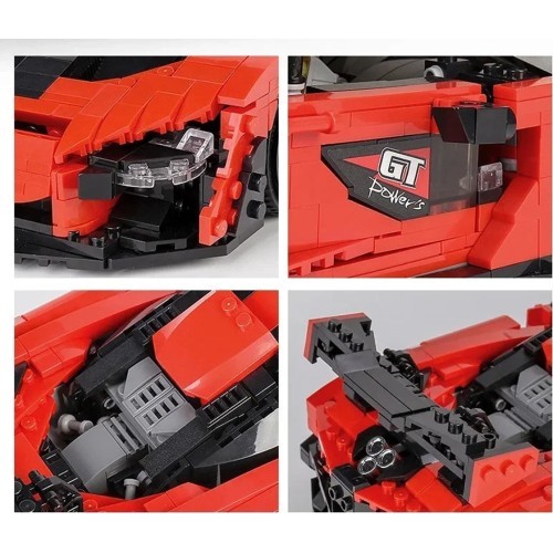 Sports Car Brick Set Orange 1372pcs.